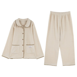 ALINDM大码胖mm摇粒绒睡衣女2025新款冬200斤加绒加厚保暖家居服