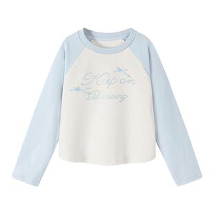 【A抗菌】迷你巴拉巴拉女童长袖T恤儿童棉短款春新品上衣