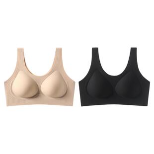 【经典升级】雅致内衣女聚拢提托杯防下垂无痕隐形粉底液背心文胸
