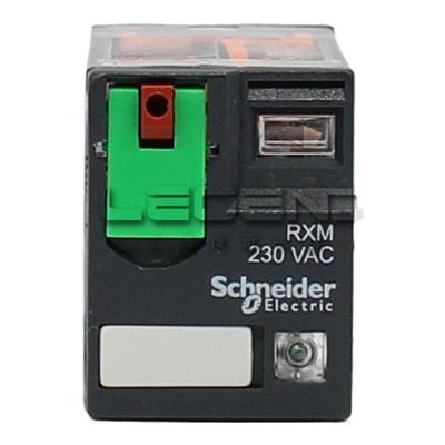 施耐德RXM2AB2P7 230VAC小型中间继电器 8脚 12A带测试带灯AC220V