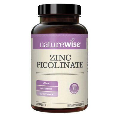 【新品上市】Naturewise吡啶甲酸锌zinc男性成人补锌30mg高含量