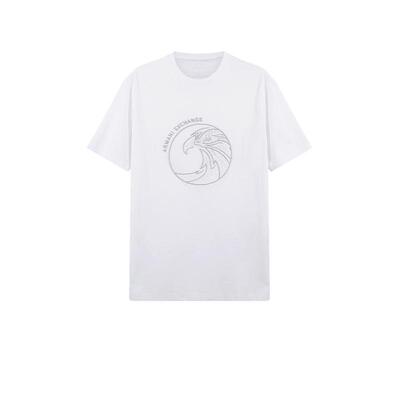 AX阿玛尼短袖鹰标刺绣圆领T恤