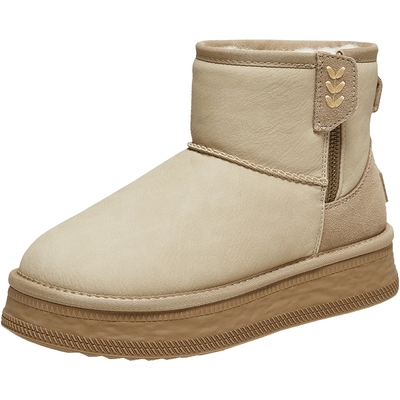 TATA他她雪地靴冬季新款加绒棉靴厚底长筒防水雪地毛毛靴CWX02DD5