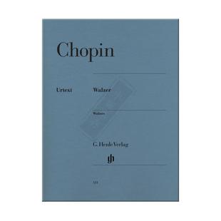 【促销】肖邦圆舞曲集 钢琴独奏带指法 亨乐原版 乐谱书 Henle Frederic Chopin Waltzes Piano HN131