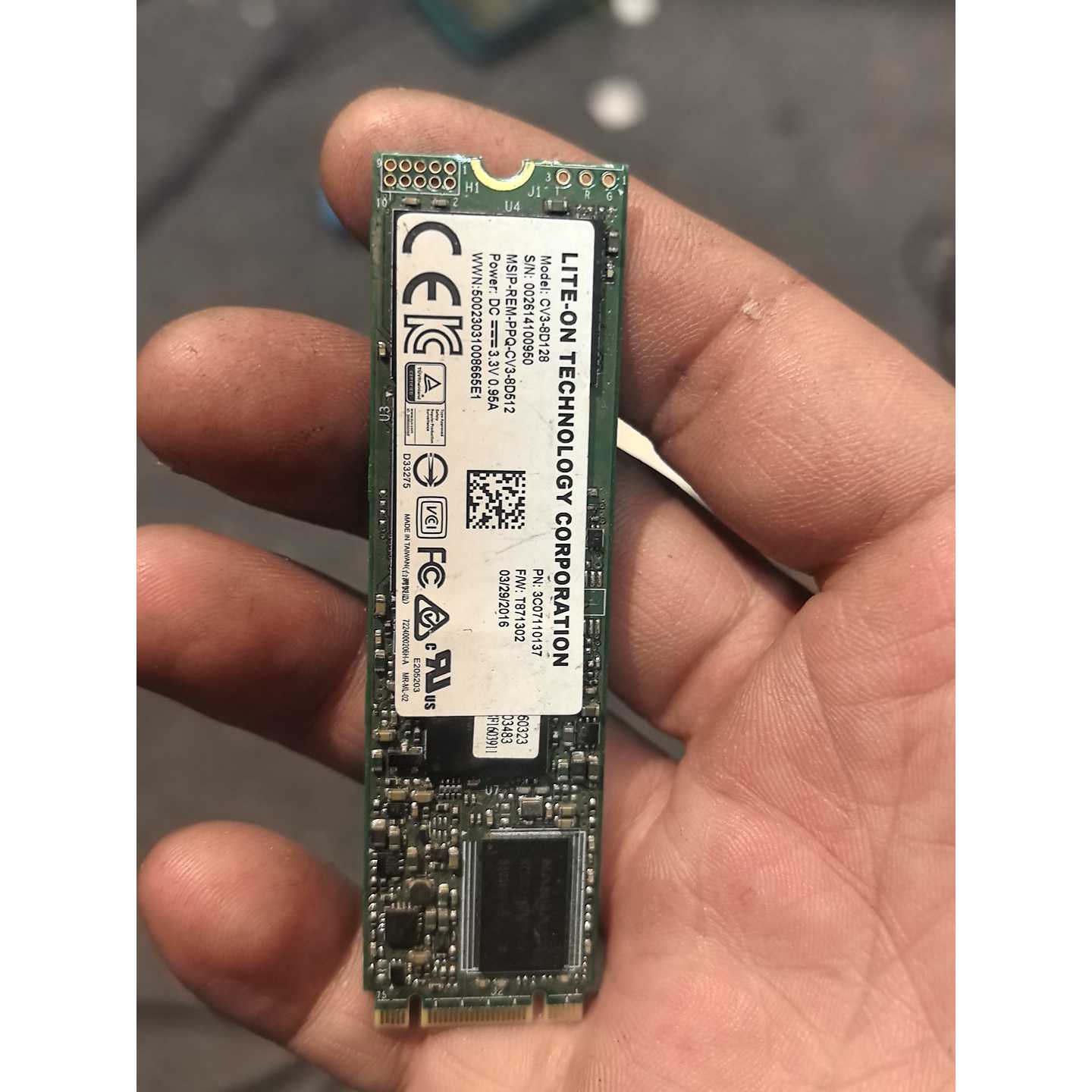 建兴LITE-ON CV3-8D128固态硬盘，128G，M