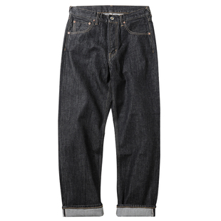 14OZ基础款百搭休闲重磅赤耳丹宁直筒裤MBBCAR窄幅原创设计牛仔裤