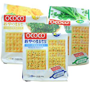 OCOCO无蔗糖苏打饼干黑麦全麦
