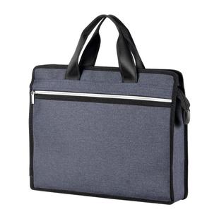 3D立体材质加厚大容量手提文件袋商务办公收纳整理防水牛津布公文包定制LOGO企业订制顺滑拉链双层电脑包