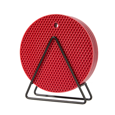 好运红色硅胶锅垫烫不坏耐高温垫