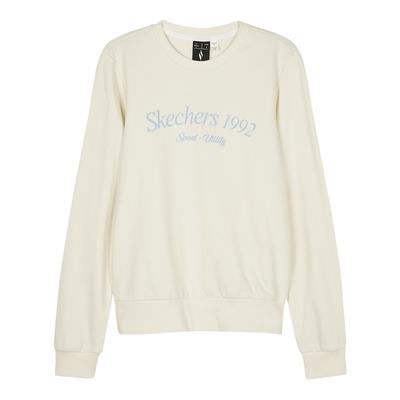 Skechers斯凯奇秋季女款休闲运动宽松针织套头卫衣 L124W038/0211