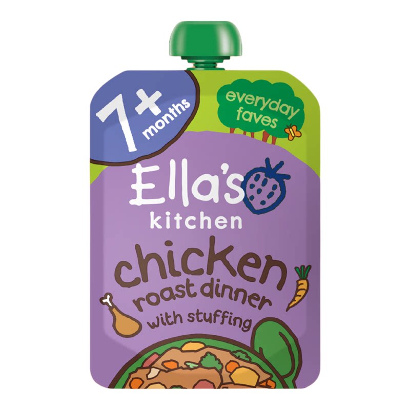 Ella's Kitchen 进口英国婴幼儿有机鸡肉烤蔬菜馅蓉130克营养辅食