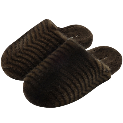 蕉往棉拖鞋女冬季2025新款高级感室内家居厚底毛毛拖鞋女外穿防滑