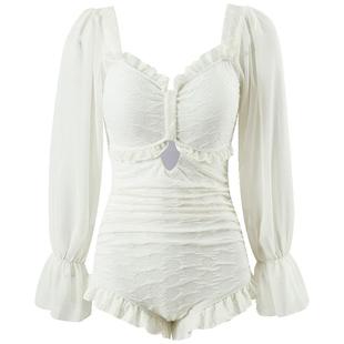 agliondy大码泳衣女泡温泉微胖女孩遮肉显瘦胖mm2025新款成人连体