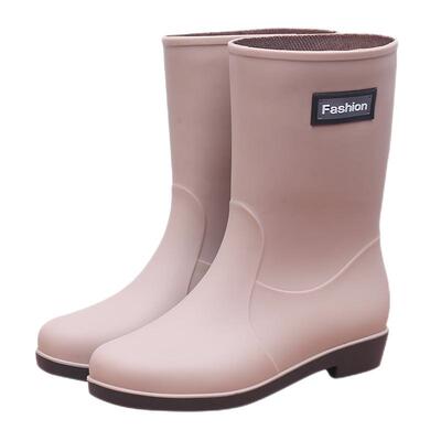 加绒保暖水鞋韩版中筒