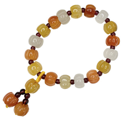 手链新疆和田天然戈壁色彩南瓜