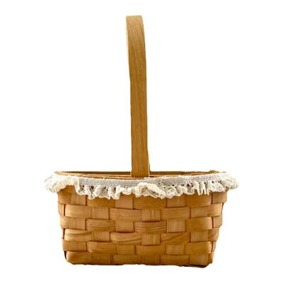 芯苼简约田园风木藤花边花篮