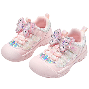 芭比童鞋女童运动鞋2026新款春夏软底小女孩公主鞋儿童休闲跑步鞋