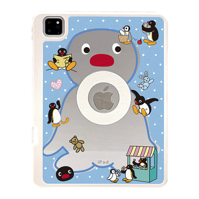 可爱蓝波点清新企鹅平板壳