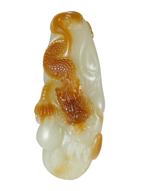 和田玉生肖龙手把件男款