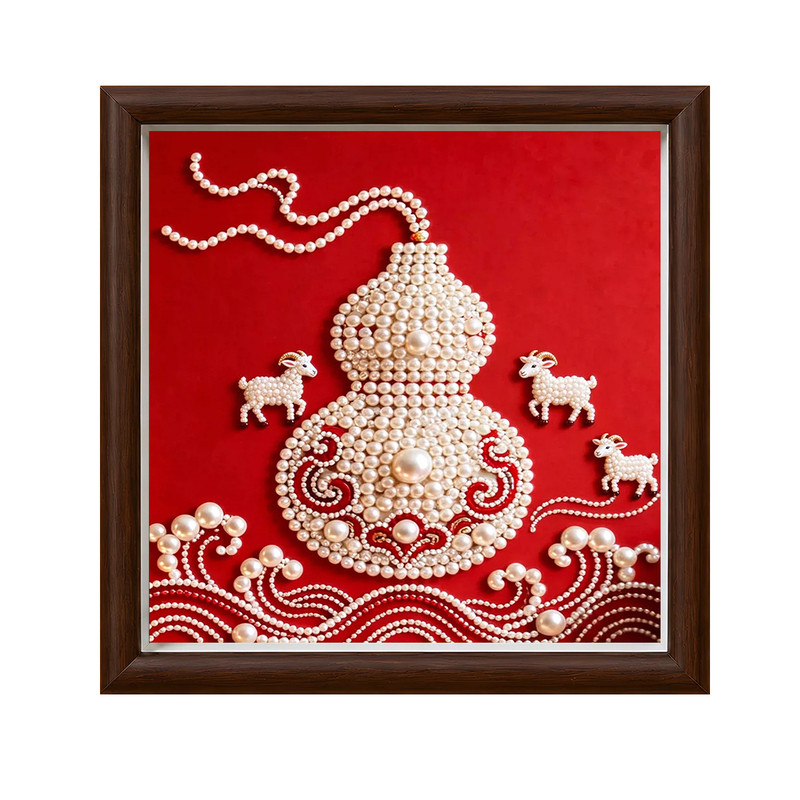 羊年福禄DIY钻石珍珠画手工活动