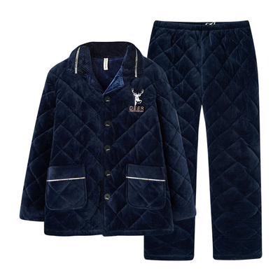 芬腾男士冬季加厚加绒三层夹棉袄