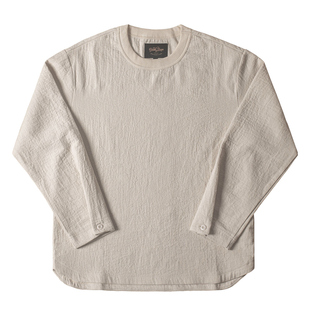 Double Seam 复古圆领卫衣 纯棉褶皱宽松长袖重磅T恤春秋冬