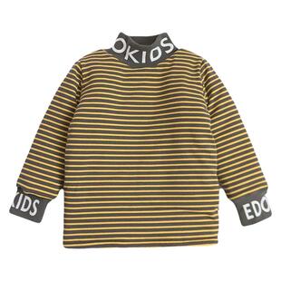 男童女宝超柔绒高领套头棉衣内胆T恤大童夹棉加绒加厚保暖打底衫