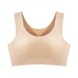 千奈美内衣女美背大胸矫姿挺背内衣女无痕一体背心式套头文胸罩