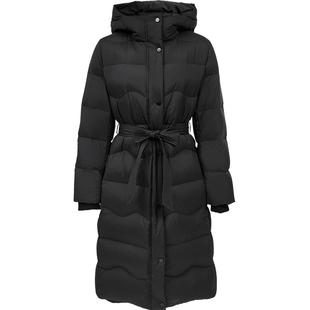 Vero Moda羽绒服女2025冬季连帽拼接收腰系带长款保暖325412022