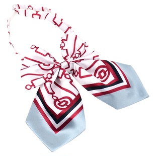 中行丝巾领带中国银行领带男士领带拉链免打女士领花球花头花顶夹