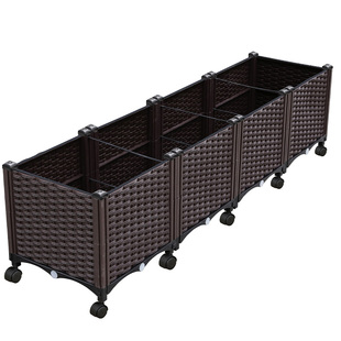 种菜专用箱带轮种植箱加深阳台庭院家庭户外蔬菜花箱楼顶种菜盆