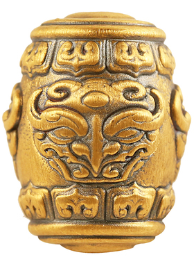 黄金桶珠复古手链硬足金