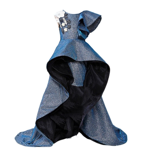 出租儿童模特T台走秀个性晚礼服女童主持弹琴闪亮气质鱼尾裙租赁