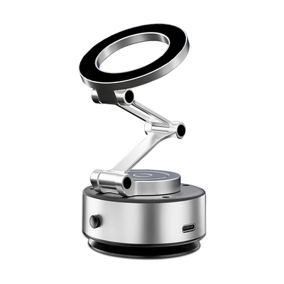 全自动车载磁吸电动手机支架2025新款汽车用导航持续吸附真空吸盘