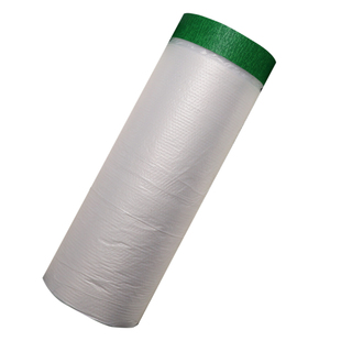 外墙美纹纸布基遮蔽膜真石漆特高粘粗糙面水包砂防尘喷油漆保护膜