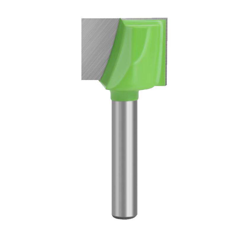 1/4清底刀绿色修边机刀头平底修边刀18宽木工刀具20直刀铣刀开槽