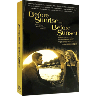 英文原版 爱在黎明破晓前 Before Sunrise Before Sunset 爱在日落黄昏时 全英文版进口书 奥斯卡奖电影剧本小说 正版