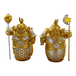 创意门神摆件护宅哼哈二将新中式家居装饰品客厅玄关电视柜书房