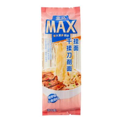 盒马MAX 千揉刀削面 400g*2袋主食挂面水煮面条凉拌宽面
