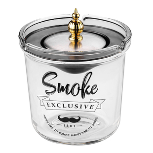 超大特大防灰飞烟灰缸大号高级感家用客厅大容量带盖漏斗加深烟缸