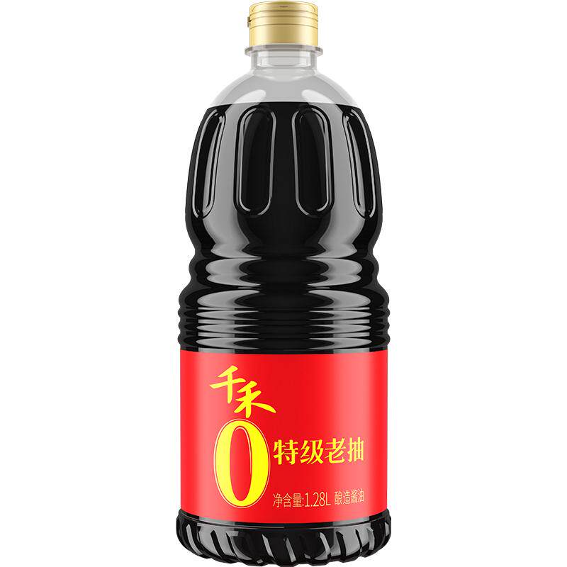 千禾0酱油东坡红特级老抽酱油1酱油