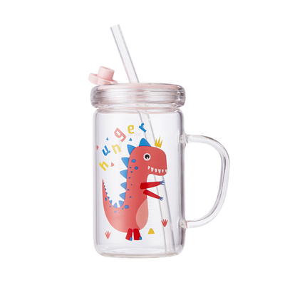 儿童牛奶杯带刻度家用早餐杯带盖