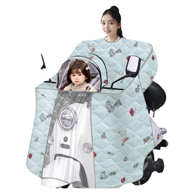 斗篷电动车挡风亲子款