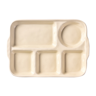 陶瓷分格餐盘大人减脂减肥专用一人食儿童早餐盘个人定量分餐盘