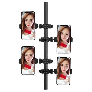 直播支架三脚架手机平板夹子头配件2三多双增多机位通用话筒设备