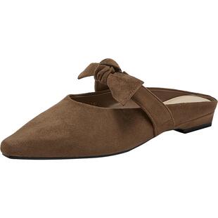 百思图2026夏季新款一脚蹬穆勒拖半拖粗跟外穿包头女拖鞋R6272BH6