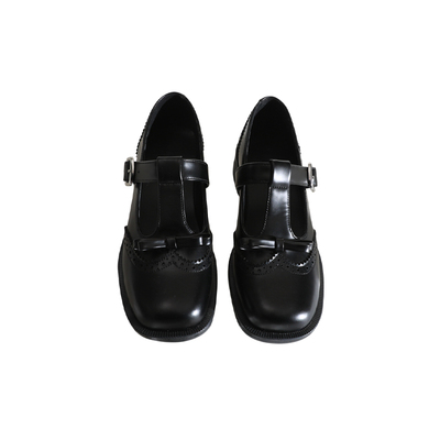 莲花府邸复古圆头蝴蝶结玛丽珍