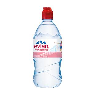 法国依云 天然矿泉水 750mlx12瓶 运动款 整箱