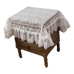 法式床头柜盖布刺绣电饭煲桌布冰箱帘微波炉洗衣机垫子冰柜防尘罩