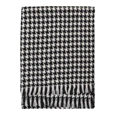 千鸟格围巾流苏撞色韩版男女适用